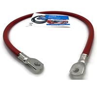 Exoda Batteriekabel 50 mm² 75cm Kabelschuhe M10 und M8 Rot für KFZ Boot Motorrad etc. flexibel hitzebeständig bis 70° aus 99 Prozent Kupfer für zuverlässige Stromübertragung.