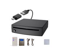 Externes CD-Laufwerk mit USB-Anschluss, Universeller CD-Player für Auto, LKW, Upgrade mit Audioadapter und Externem CD-Laufwerk