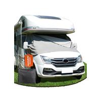 Ezcasch Frontscheibenabdeckung mit Reißverschluss Thermomatte Wohnmobil Zubehör，Umfassender Schutz vor Sonnen, Kalt und Staub,Geeignet für FIAT Ducato Peugeot Boxer Citroen Jumper X250/290 ab 2006