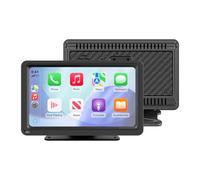 EZoneTronics Carplay Display Autoradio,7 Zoll HD CarPlay & Android Auto Display, Plug & Play Tragbarer Autoradio mit Bildschirm GPS Navigation für Auto, Bluetooth, Mirror Link, Sprachsteuerung,FM/AUX