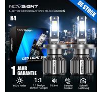 F rStvzo 2x H4 LED Scheinwerfer Mit Zulassung 72W 15000LM 6500K 1:1 Halogen Wei