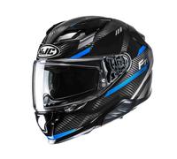 F71 Carbon Esira Integralhelm (schwarz / carbon / blau), XL (61)