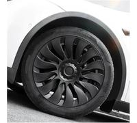 Fab.Labs Radkappen für Tesla Model Y, 19 Zoll, Schwarz, Clip-on Montage, Kunststoff, 4er Set