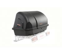 Fabbri Set Minibox Gepäckbox für Anhängerkupplungsträger 400 Liter schwarz