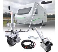 Fablestoryem 2270kg Elektrischer Anhänger-Rollwagen, 350W 12V Anhänger-Stützrad mit 6-7 m/min Bewegungsgeschwindigkeit, 32-42cm einstellbare Klemmhöhe, zum Bewegen von Anhängern, Wohnwagen und Booten