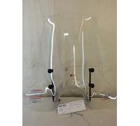 FACO Windschutzscheibe Piaggio Vespa GTS 125 ie 250ie 300ie GT 200, Frontscheibe, 3 mm Glas, Lackierte Stangen, Seriendruck, H.730XL.725, Für Motorrad, Schwarz