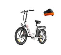 Fafrees F20+ 20 Zoll Faltrad E-Bike Fatbike (2025) - 36V 20AH Akku, 250W Motor, 140kg Traglast, 25km/h, E-MTB 20° - Unisex Elektrofahrrad für Damen & Herren (Fahrradabdeckhaube, Weiß)