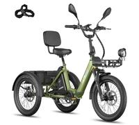 Fafrees F20 Mate II E-Bike Dreirad Erwachsene 21AH 48V Akku [ Offiziell ] Damen Ebike Herren 25km/h, Elektrofahrrad 20 Zoll, Elektro 3 Räder 250W, Senioren elektrisch Klapprad 180kg Straßenzulassung
