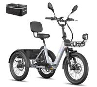 Fafrees F20 Mate II E Bike Dreirad Pedelec 21AH 48V Akku [ Offiziell ] Elektro Fahrrad für Erwachsene 250W, Herren Damen 25km/h, Senioren Elektrofahrrad Lastenrad Ebike 65N.m 180kg Klapprad 20 Zoll