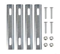 Fahrradkorb Heckträger Adapter Halterung für Mountainbikes, Elektrofahrräder, Roller und Klappräder zur Unterstützung der Korbinstallation und Ersatzteile (Silber)