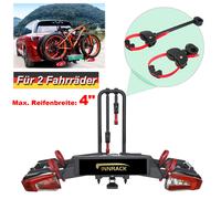 Fahrradträger für E-Bike 2 Fahrräder Heckträger Anhängerkupplung 60kg Klappbar