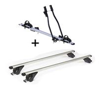 Fahrradträger SAGITTAR + Dachträger/Relingträger VDP KING1 kompatibel mit für Mini Cooper (3 Türer) ab 14