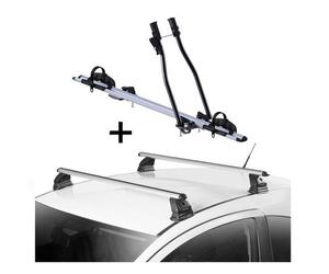 Fahrradträger SAGITTAR + Dachträger VDP EVO ALU kompatibel mit für Peugeot 5008 (No Rails) 5 Türer 2009-2016