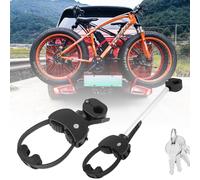Fahrradträger Set mit Ratschenriemen, Rahmenhalter Ø25+30mm für Fahrrad/Ebike,Verstellbare Ratschenriemen-Befestigung, abnehmbar (Schwarz/Silber)
