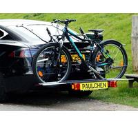 Fahrradträger Tesla Model S PAULCHEN Heckträger First Class Plus zwei Fahrräder