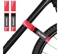 Fahrradträgergurte,2er-Pack Trilancer Verstellbare Fahrrad-Stabilisator-Gurte, Spanngurte mit Haken, Schlaufe & Anti-Rutsch-Beschichtung für Auto- & Wandhalterung,Transport & Aufbewahrung (75 × 3,8cm)