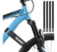Fahrradträgergurte, 4er-Pack Trilancer Verstellbare Fahrrad-Stabilisator-Gurte, Spanngurte mit Haken und Schlaufe für Auto- und Wandhalterung, für Transport und Aufbewahrung (75 cm x 3,8 cm)