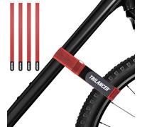 Fahrradträgergurte, 4er-Pack Trilancer Verstellbare Fahrrad-Stabilisator-Gurte, Spanngurte mit Haken und Schlaufe für Auto- und Wandhalterung, für Transport und Aufbewahrung,Rot (65 cm x 3,8 cm)