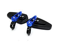 Fahrradzubehör, Universelles Motorrad Lenker Hinten Seitenspiegel Anzeigen Rückspiegel Für S&uzuki (Color : Blue)