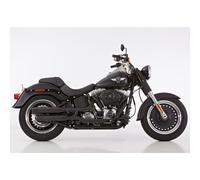 FALCON Double Groove Slip on passend für schwarz-matt Harley davidson SOFTAIL