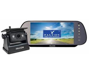 ,"Falcon Magnetic Wireless Camera System, kabellose Rückfahrkamera magnetisch mit 7 Zoll Monitor schwarz" schwarz schwarz