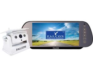 Falcon Magnetic Wireless Camera System, kabellose Rückfahrkamera magnetisch mit 7 Zoll Monitor weiß weiß weiß
