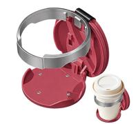 Faltbarer Getränkehalter Auto Mit PU-Leder - Universeller Becherhalter Für | Lüftung, Autotür Und Rücksitz, ABS-Kern Für Kaffee, Wasser Und Getränkebecher, Platzsparend