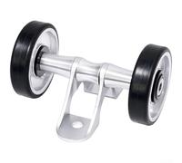 Faltrad Stützrad 38,5 mm Aluminiumlegierung Gummi Reifen Anhänger Rad 38,5 mm für Dahon für Kotflügel Stahllager Push Cart Rad 38,5 mm glatte Rolle Leichtmetallrad 38,5 mm (Silber)