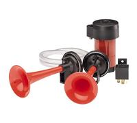 HELLA 3PB 003 001-651 Fanfare - 12V - 118dB(A) - Frequenzbereich: 780/840Hz - Fanfare Zweiklang - elektrisch-pneumatisch