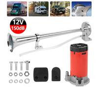 Fanfare Hupe Druckluft Horn Nebelhorn Chrom mit Kompressor 12V 150DB PKW LKW