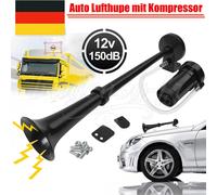 Fanfare Hupe Druckluft Horn Nebelhorn Chrom mit Kompressor 12V PKW LKW Bus Auto