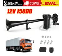 Fanfare Hupe Druckluft Horn Nebelhorn Chrom mit.Kompressor 12V PKW LKW Bus Auto