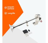 Fanfare Hupe Druckluft Horn Nebelhorn Chrom mit Kompressor 12V PKW LKW TORNADO