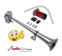 Fanfare Hupe Druckluft Horn Nebelhorn Chrom mit Kompressor 12V PKW LKW TORNADO