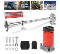 Fanfare Hupe Druckluft Horn Nebelhorn Chrom mit Kompressor DC 12V PKW LKW Bus