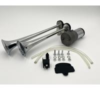 Fanfare Hupe Druckluft Horn Nebelhorn mit Kompressor und Schalte PKW LKW Trecker