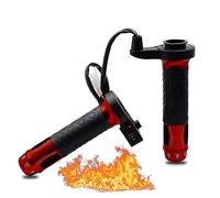 Fankr Griffheizung Motorrad Heizgriffe Lenkergriffe Zubehor 12v 22mm Griffe Heizung Winter Wasserdicht UndurchläSsig Mit Schalter Für Motorroller Quad Moped Rot