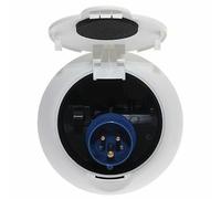 FAP Weißer Rund-FAP Klapp-Einlass 230V Für Wohnmobil Motorradanhänger