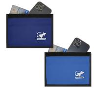 Faraday Tasche für GPS, RFID-Autoschlüssel, Signalblocker, Brieftasche, Abschirmung, Tasche, Schutzhülle für Handy, Autoschlüssel, Datenschutz, elektronische Geräte, Blau, 2 Stück