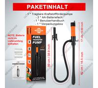 Fasspumpe Kanisterpumpe Elektrische Hand Umfüllpumpe für Wasser Öl Benzin DE
