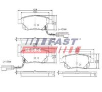 FAST Bremsbelagsatz, Scheibenbremse hinten rechts links für FORD FT29523