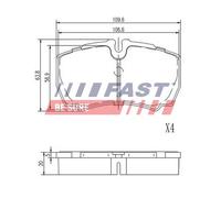 FAST Bremsbeläge Bremsklötze hinten für Iveco Daily IV Pritsche/Fahrgestell