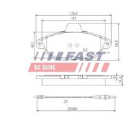 Bremsbeläge Vorderachse FT29067 FAST für CITROËN FIAT PEUGEOT