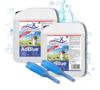 FASTX LIQUIDSOLUTIONS AdBlue 2x10 Liter (20Liter) Set inklusive Einfüllhilfe/Einfüllschlauch - Hochreine SCR Harnstoff, Harnstofflösung für Diesel Fahrzeuge, Auto, PKW, LKW