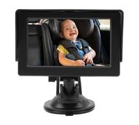 FAUOSWUK Baby-Autokamera, 4,3-Zoll-Monitor mit 1080P HD-Nachtsicht, 360°-Drehung und 150° Weitem Blickwinkel für die Sicherheit von Neugeborenen auf Dem Rücksitz (Kamera mit 2 Lichtern)