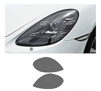 FAYTEK Autoscheinwerfer Schutzfolie für Porsche 911/718 Cayenne Panamera Macan Taycan, 2 Stück rauchschwarzer TPU-Aufkleber, für 718 ab 2016