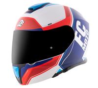 FC-Moto Novo Circuit Klapphelm, weiss-rot-blau, Größe XS für Männer