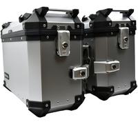 FC-Moto Terreno EVO Silver 28 L Alu Seitenkoffer Set + Schließzylinder Satz, grau-silber, Größe 28 für Männer