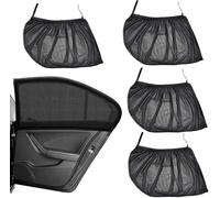 FDCYQW 4 Stück Seitenfenster Sonnenschutz Für Audi Q7 4L 2005-2015, Sonnenschutz Rollos UV-Schutz Hitzeschutz Autofenster,Black