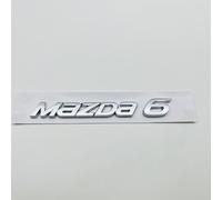 fdeqyth Auto Emblem, für Mazda 6 Mazda6 Auto Aufkleber Emblem Aufkleber Auto-Embleme Sticker Fahrzeug Auto Zubehör Aufkleber,Silver/A